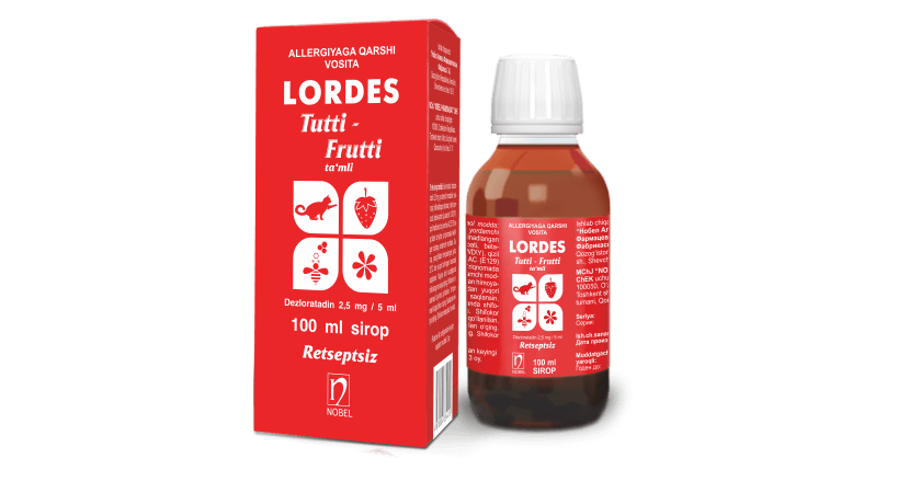 Лордес сироп. Дезлоратадин сироп. Lordes 5 MG.